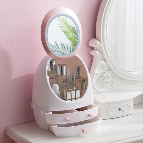 Fantastic Cosmetic Makeup Organiser With LED Mirror