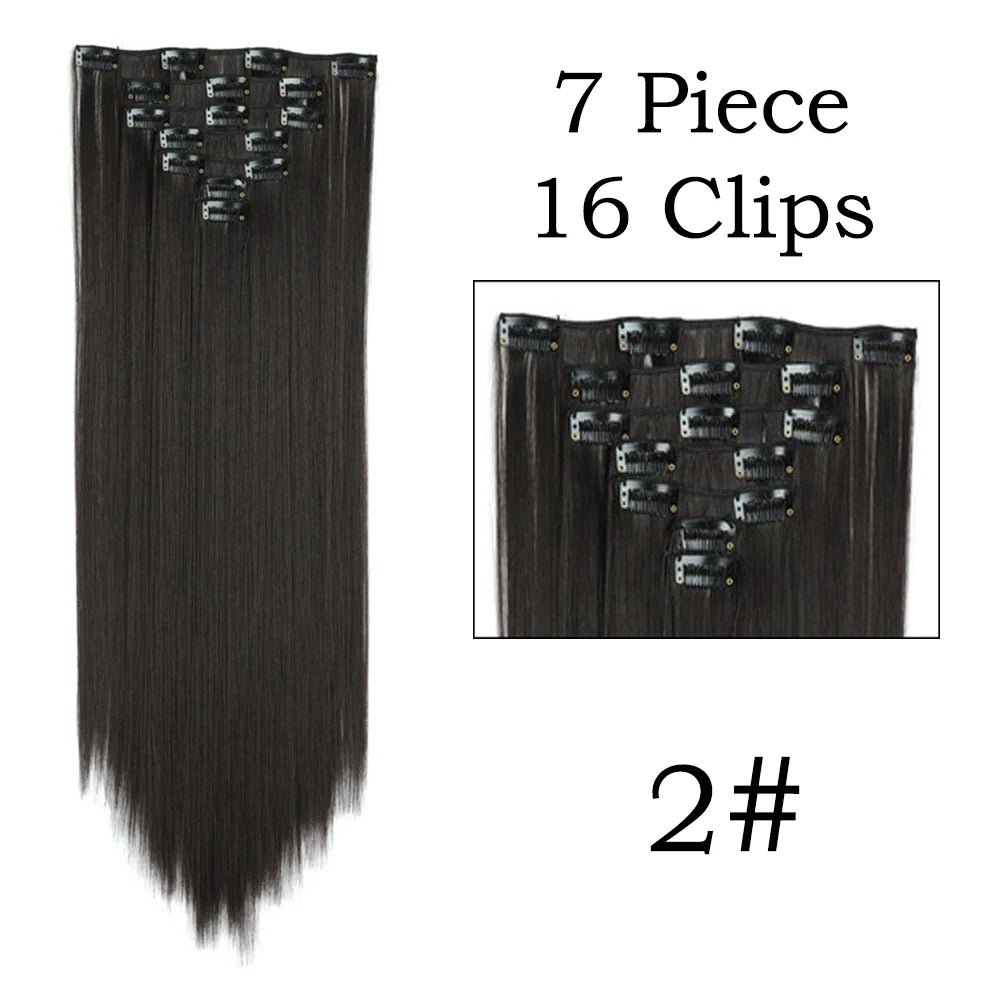 Beautiful 24 Inch, 16 Clip, Hair Extensions