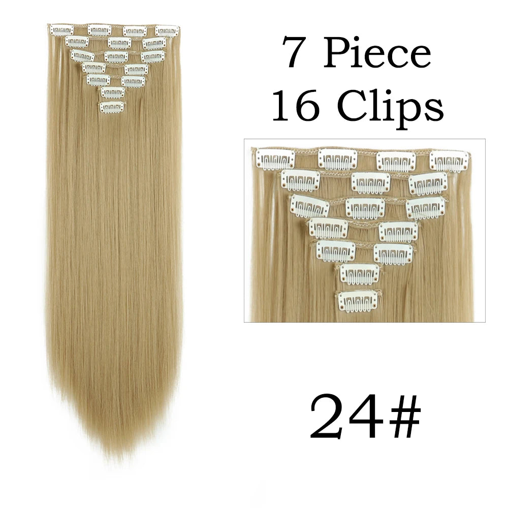 Beautiful 24 Inch, 16 Clip, Hair Extensions