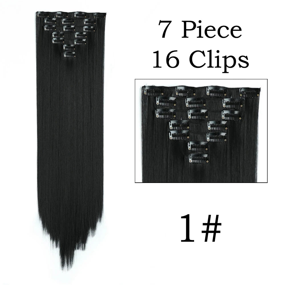 Beautiful 24 Inch, 16 Clip, Hair Extensions