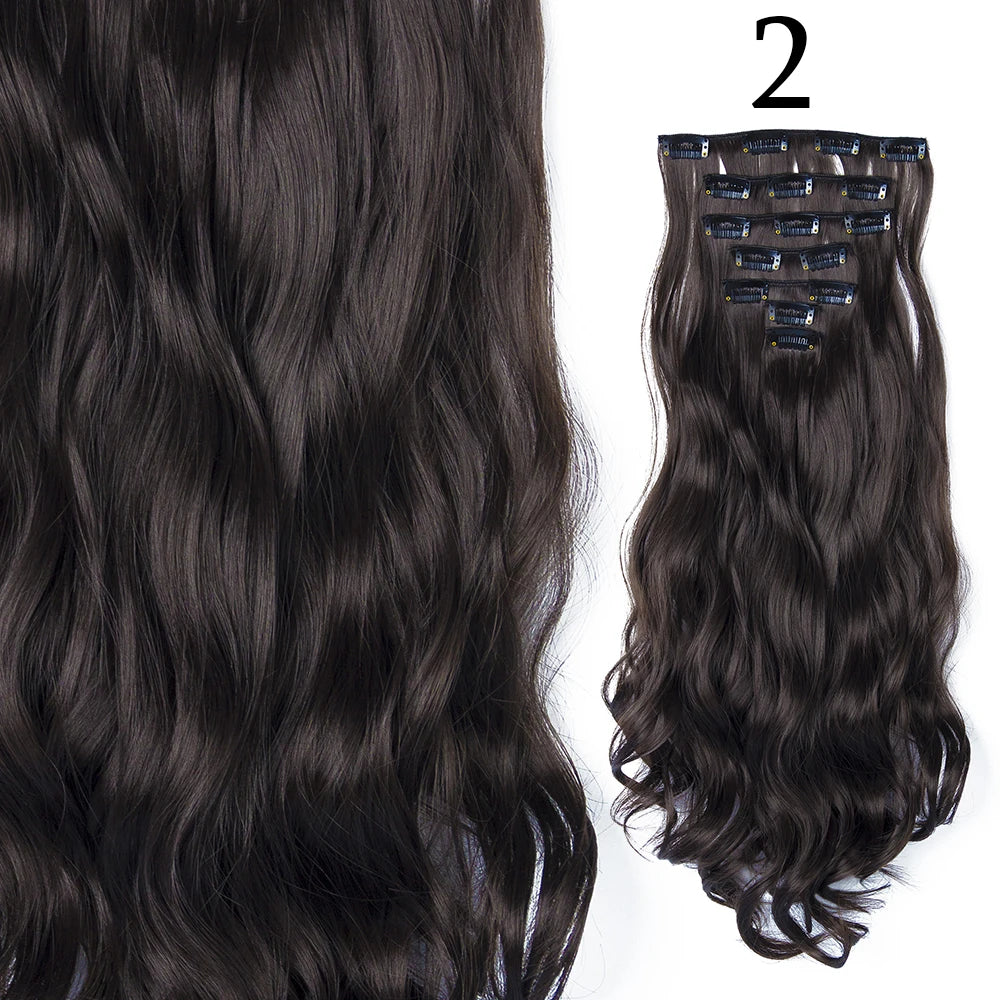 Beautiful 24 Inch, 16 Clip, Hair Extensions