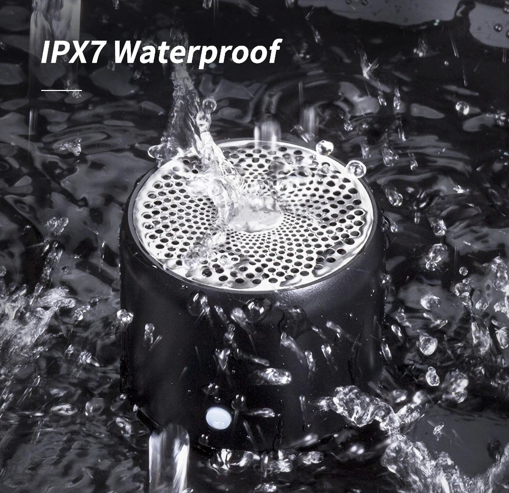 EWA A106 Pro Mini Portable Wireless Bluetooth 5.0 Speaker Custom Bass Radiator IPX7 Waterproof Metal Speakers Travel Case