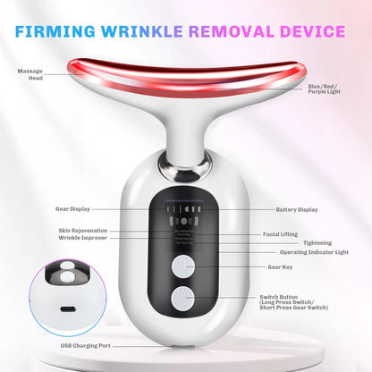 Fantastic Red Light Therapy Massager for Wrinkle Removal and Facial Lifting