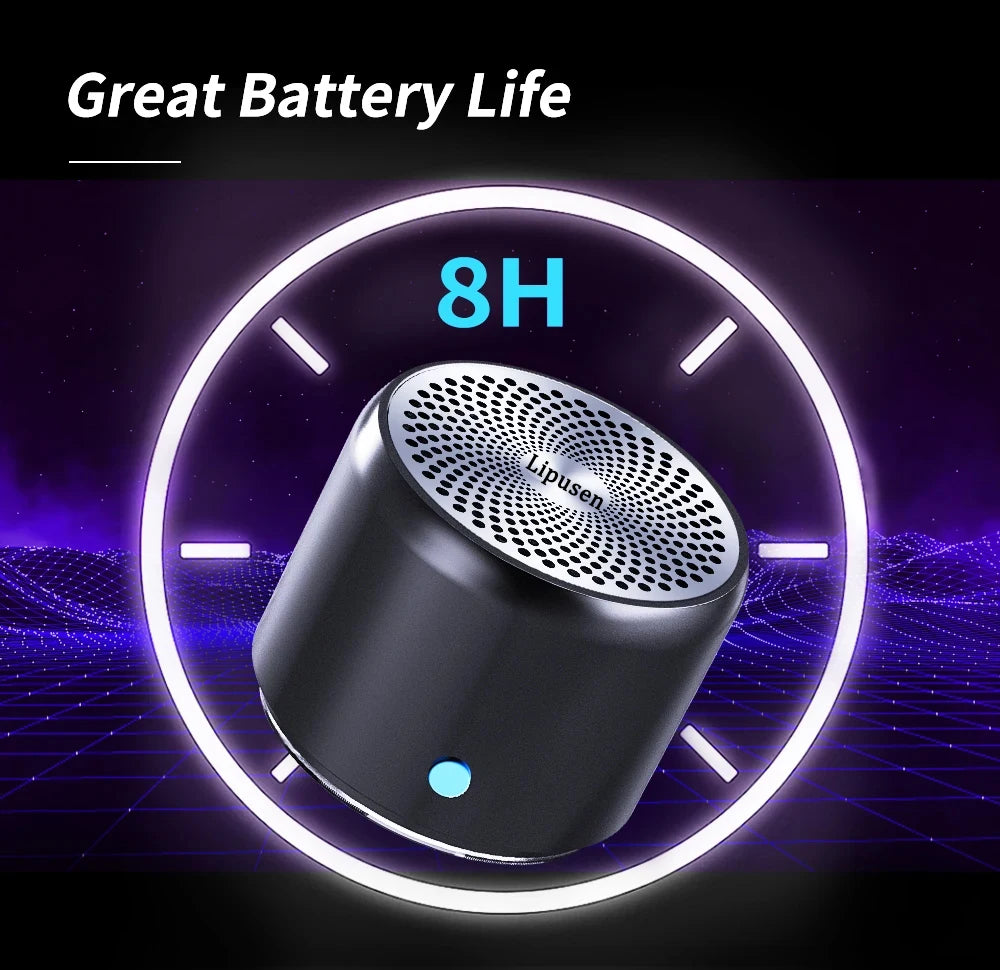 EWA A106 Pro Mini Portable Wireless Bluetooth 5.0 Speaker Custom Bass Radiator IPX7 Waterproof Metal Speakers Travel Case