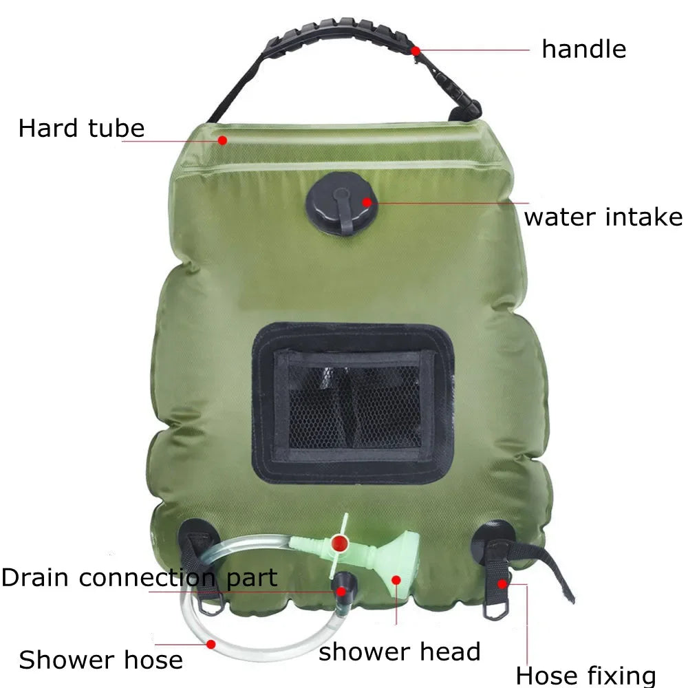 Portable Camping Solar Heated Shower Bag