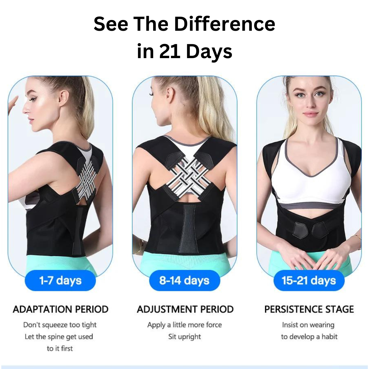Adjustable Back Posture Corrector Belt for Women And Men, Prevents Slouching and Helps Relieve Pain
