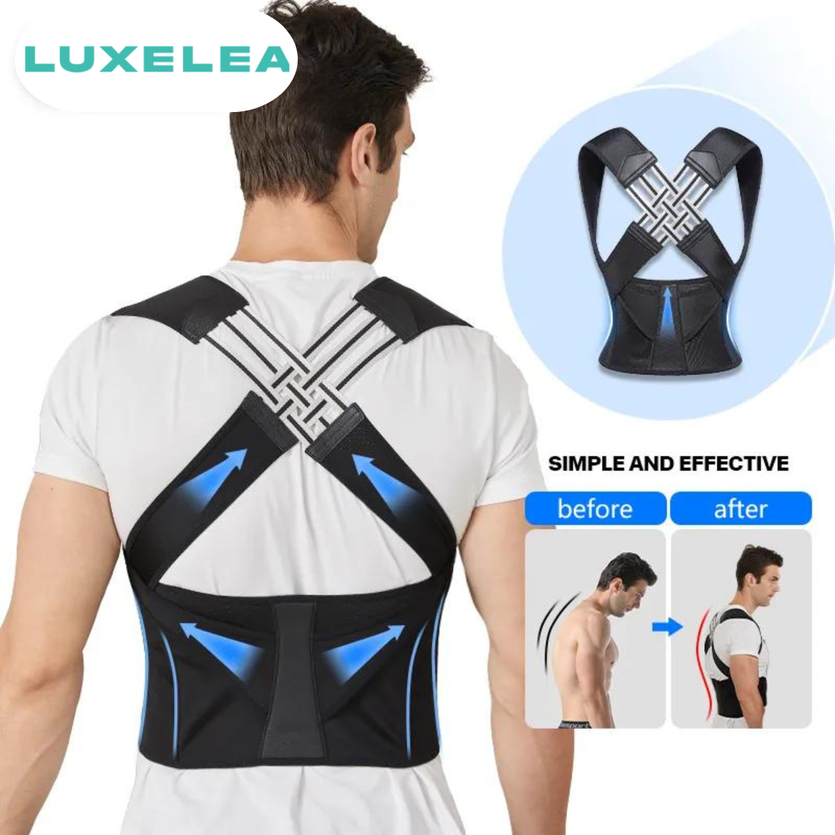 Adjustable Back Posture Corrector Belt for Women And Men, Prevents Slouching and Helps Relieve Pain