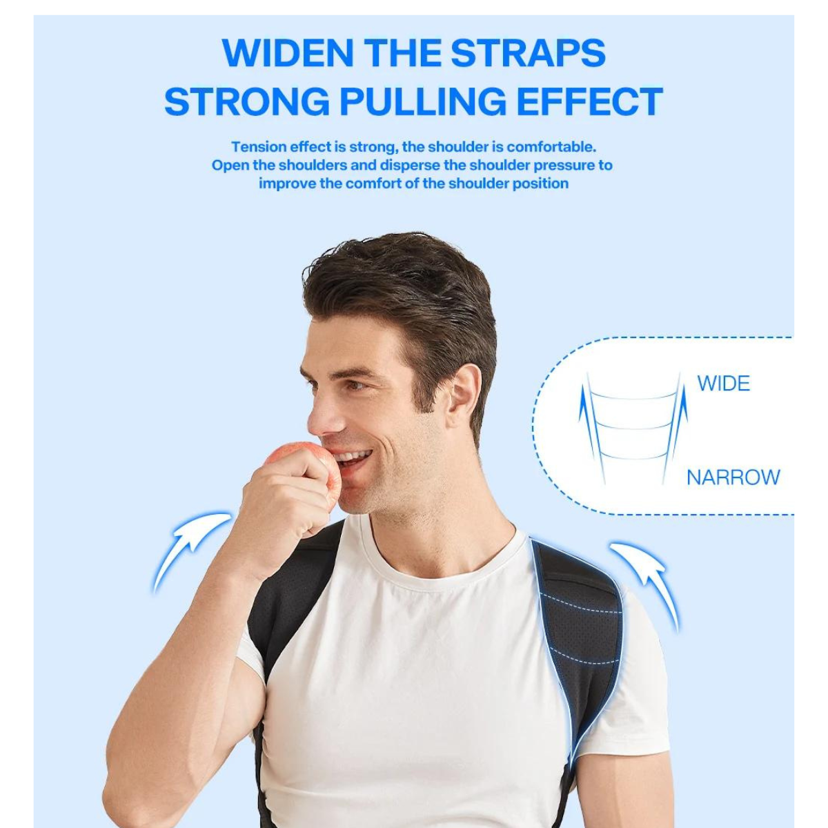 Adjustable Back Posture Corrector Belt for Women And Men, Prevents Slouching and Helps Relieve Pain