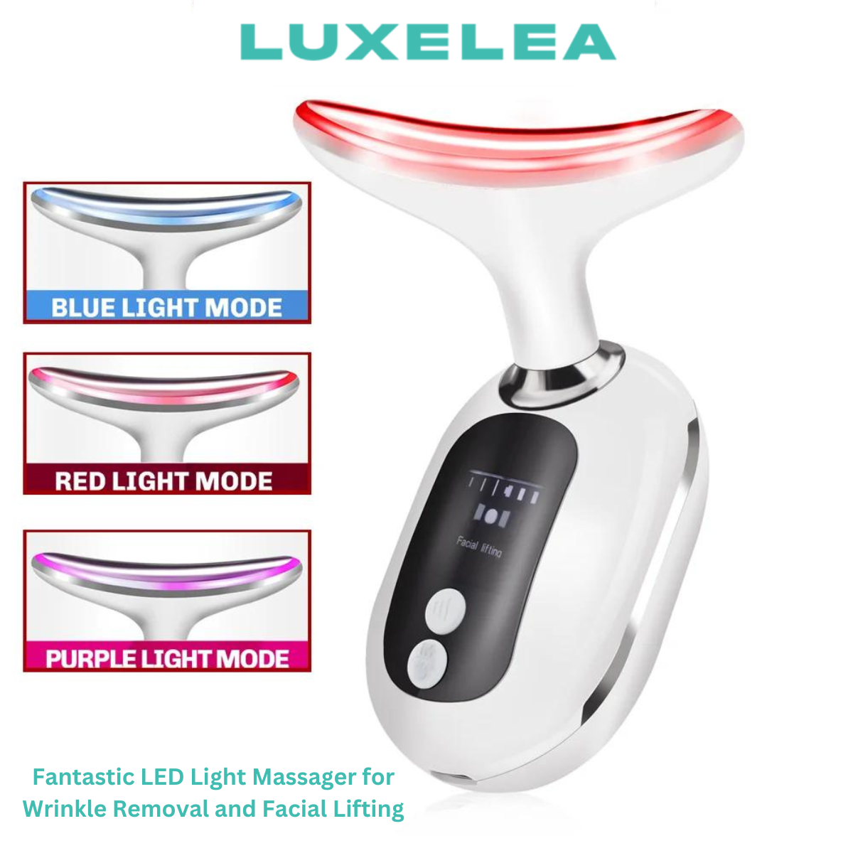 Fantastic Red Light Therapy Massager for Wrinkle Removal and Facial Lifting