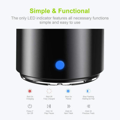 EWA A106 Pro Mini Portable Wireless Bluetooth 5.0 Speaker Custom Bass Radiator IPX7 Waterproof Metal Speakers Travel Case