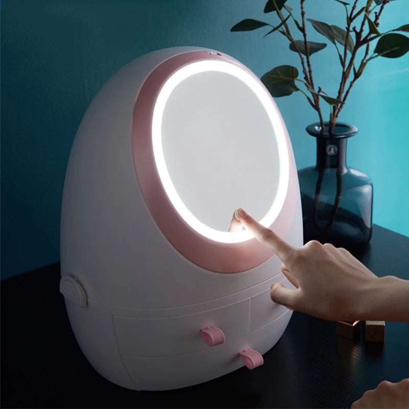 Fantastic Cosmetic Makeup Organiser With LED Mirror