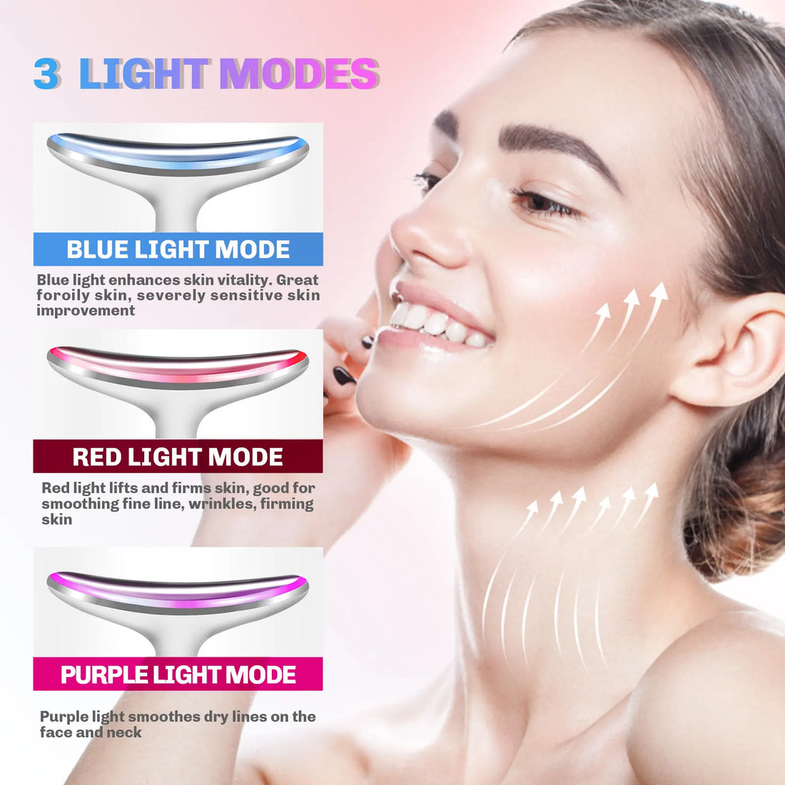 Fantastic Red Light Therapy Massager for Wrinkle Removal and Facial Lifting