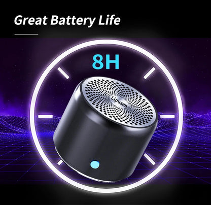 EWA A106 Pro Mini Portable Wireless Bluetooth 5.0 Speaker Custom Bass Radiator IPX7 Waterproof Metal Speakers Travel Case