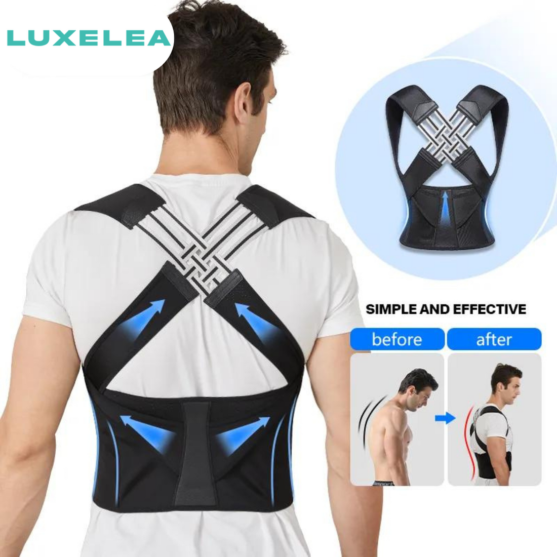 Adjustable Back Posture Corrector Belt for Women And Men, Prevents Slouching and Helps      Relieve Pain