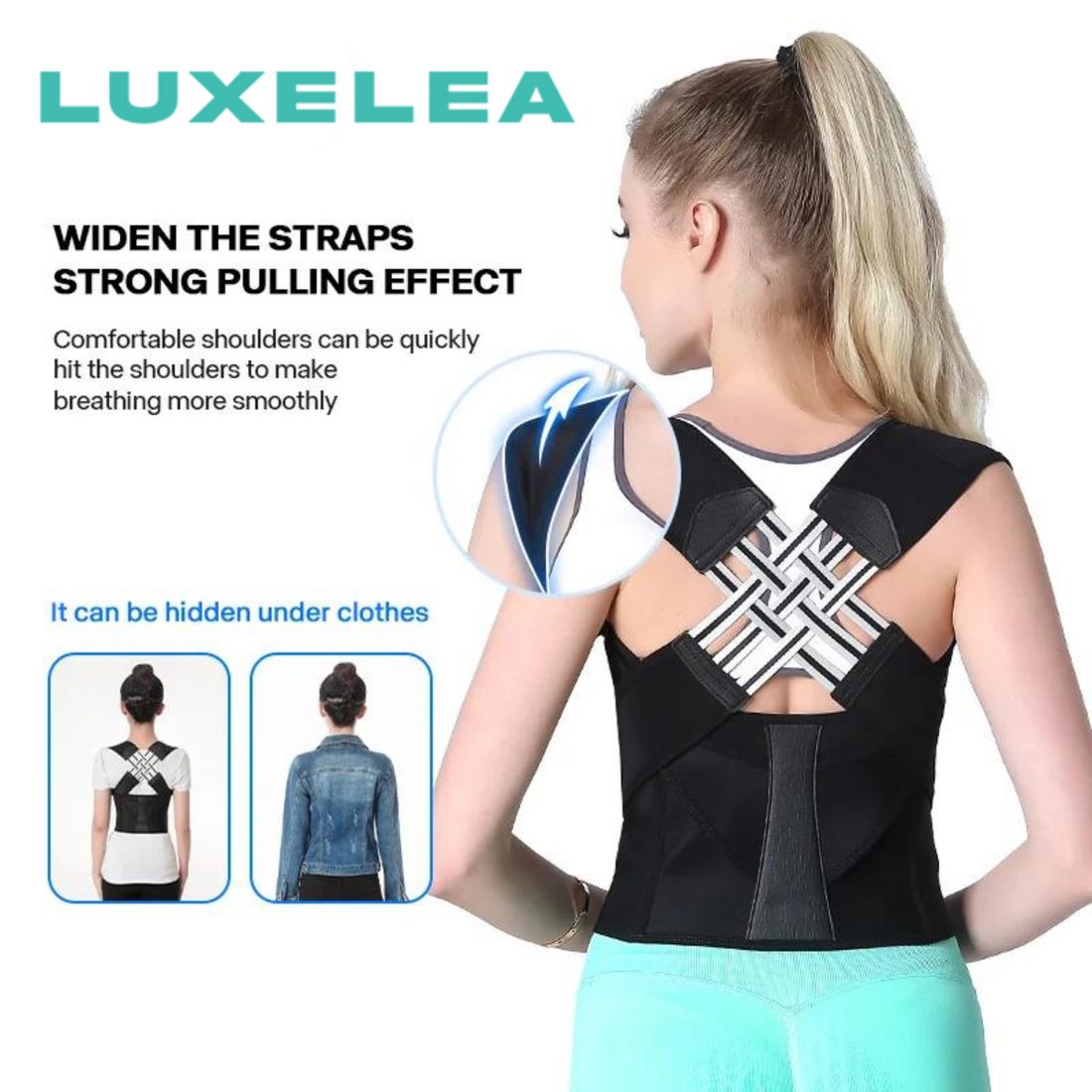 Adjustable Back Posture Corrector Belt for Women And Men, Prevents Slouching and Helps Relieve Pain