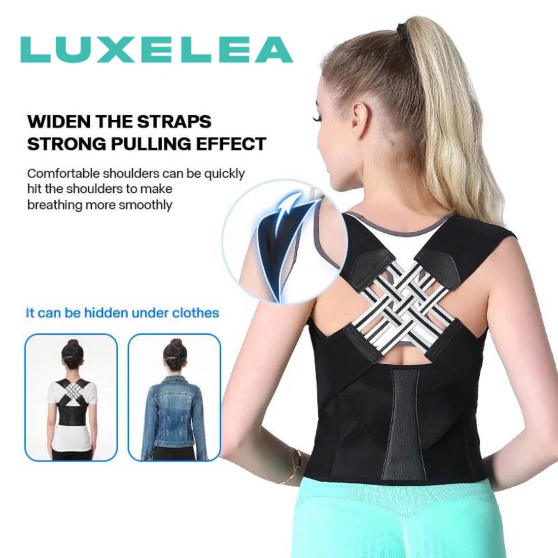 Adjustable Back Posture Corrector Belt for Women And Men, Prevents Slouching and Helps      Relieve Pain